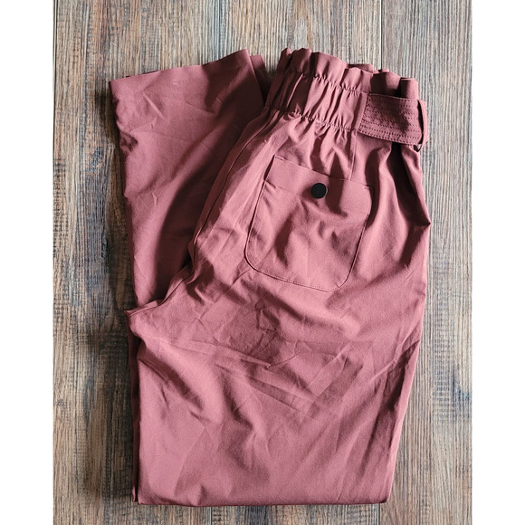 Athleta Skyline Pant II Mauve Women's Belted Wide-Leg Pants Size 2 - Picture 3 of 5